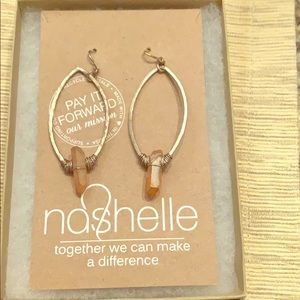 Silver Earings with topaz stone